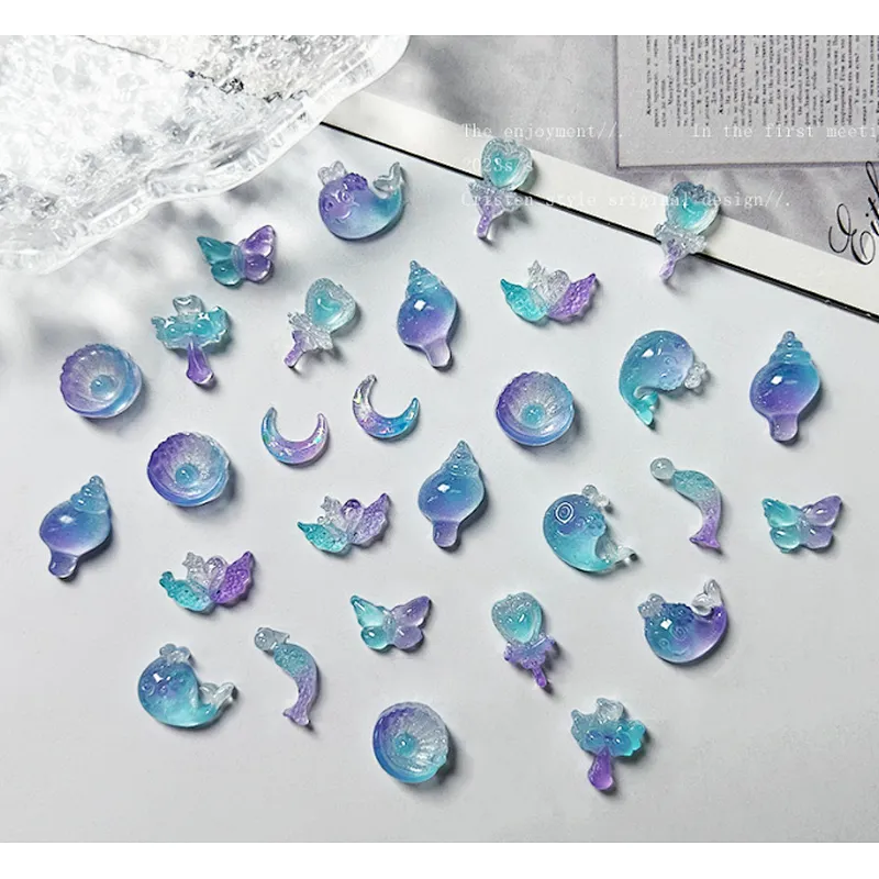 Night Lights Seahorse Fishtail Dolphin Shell Decoration